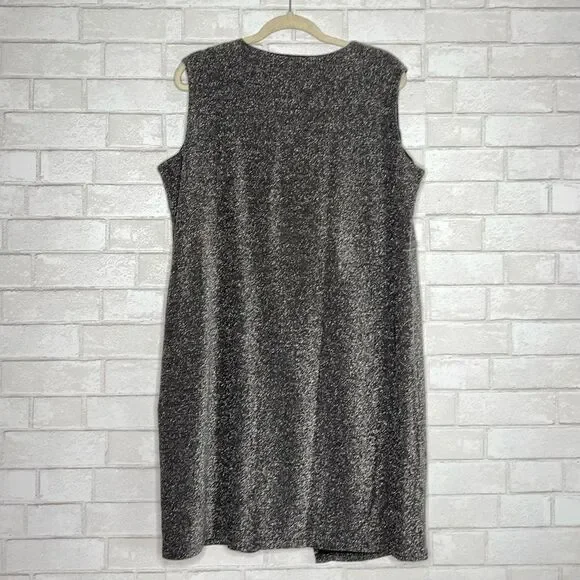 🖤 SERRA 🖤 metallic glitter shimmer wrap optic party dress size XL extra large - Picture 9 of 10